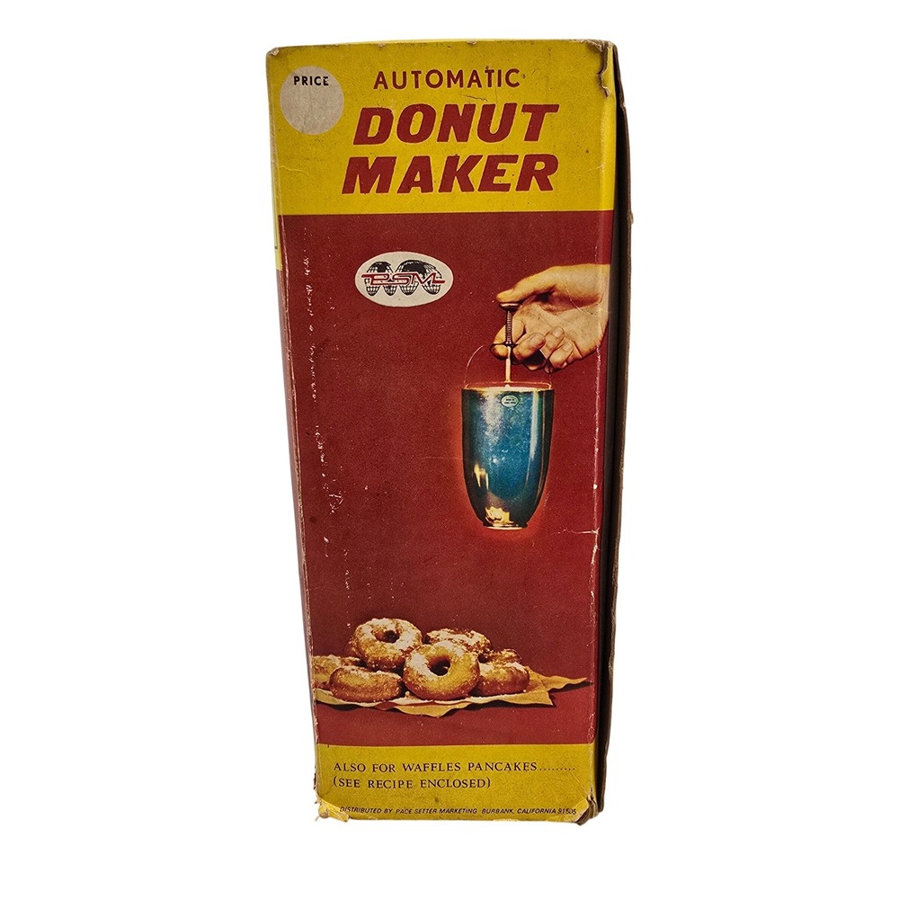 Vintage TSM Automatic Donut Maker Aluminum Pancake Waffle Dispenser with Box